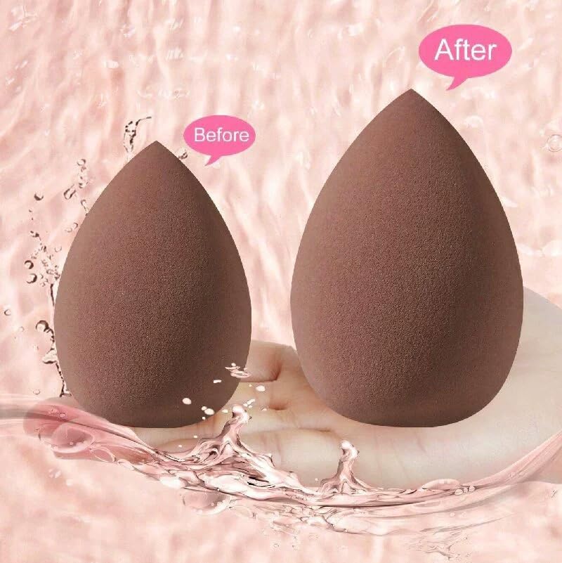 Multi-Shape Makeup Sponge Set | 20 Piece Beauty Puff Collection with Headband and Clean Sponge | Pink, Purple, Beige & Bright Sets | Face Blender Kit for Cream, Liquid & Powder | Aesthetic and Functional Makeup Tool (Brown, 20Pcs)