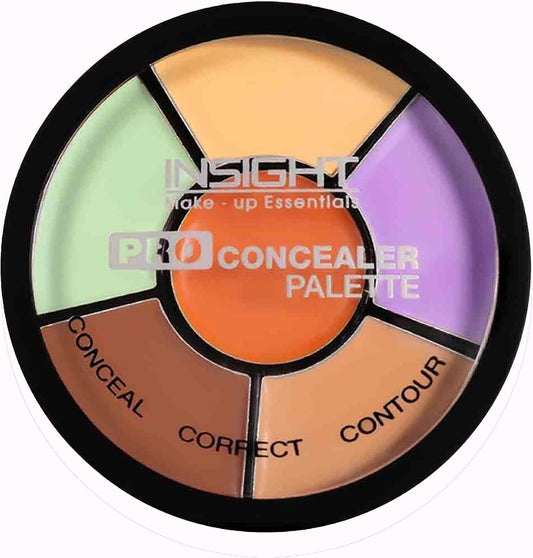 INSIGHT Cosmetics Pro Concealer Palette - Corrector|Full Coverage|Satin–Matte Finish|3 In 1 Conceal,Contour & Correct| Long Lasting|Waterproof|Easily Blendable| For All Skin Types - 15gm