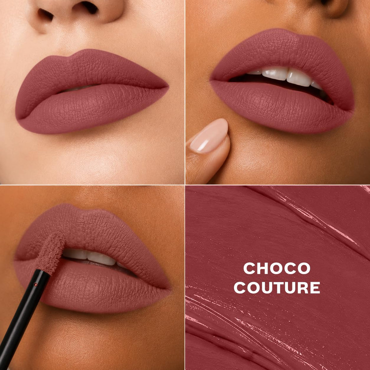 FACES CANADA Comfy Matte Wow Mini Liquid Lipstick - Classic Daily Nudes Choco Couture + Cocoa Crush + Nude Nectar | Highly Pigmented | Long Lasting | Waterproof | Gift Set for Women & Girls