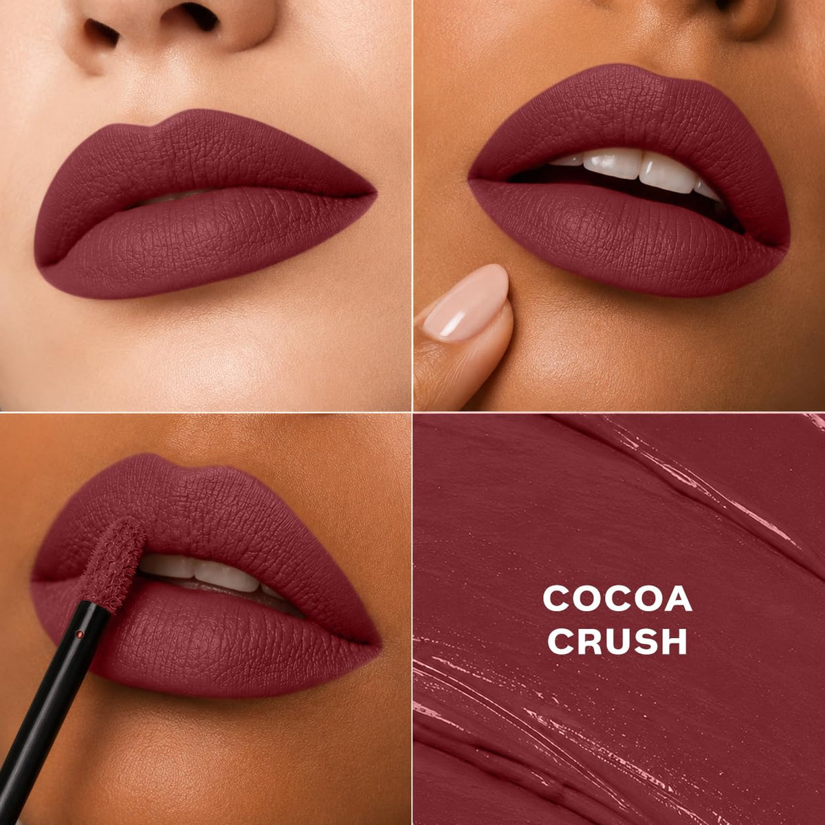 FACES CANADA Comfy Matte Wow Mini Liquid Lipstick - Classic Daily Nudes Choco Couture + Cocoa Crush + Nude Nectar | Highly Pigmented | Long Lasting | Waterproof | Gift Set for Women & Girls
