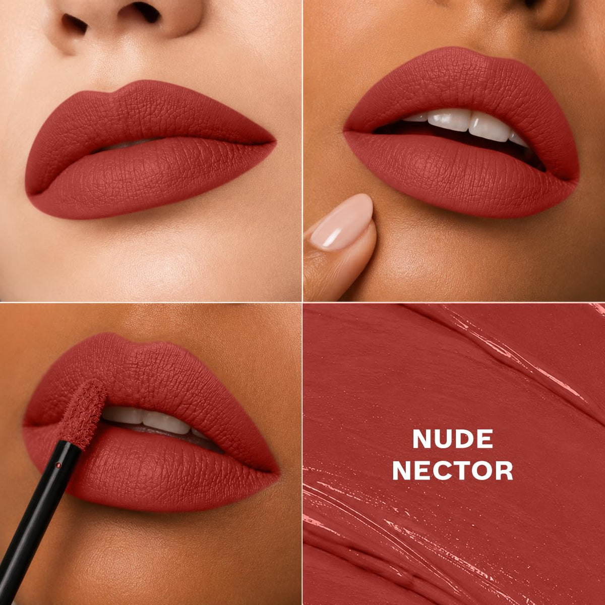 FACES CANADA Comfy Matte Wow Mini Liquid Lipstick - Classic Daily Nudes Choco Couture + Cocoa Crush + Nude Nectar | Highly Pigmented | Long Lasting | Waterproof | Gift Set for Women & Girls